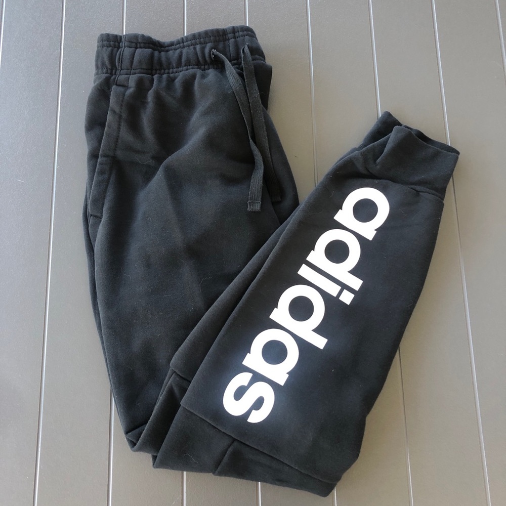 black adidas joggers